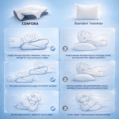 CONFORA™ Boyun Destekli Visco Yastık